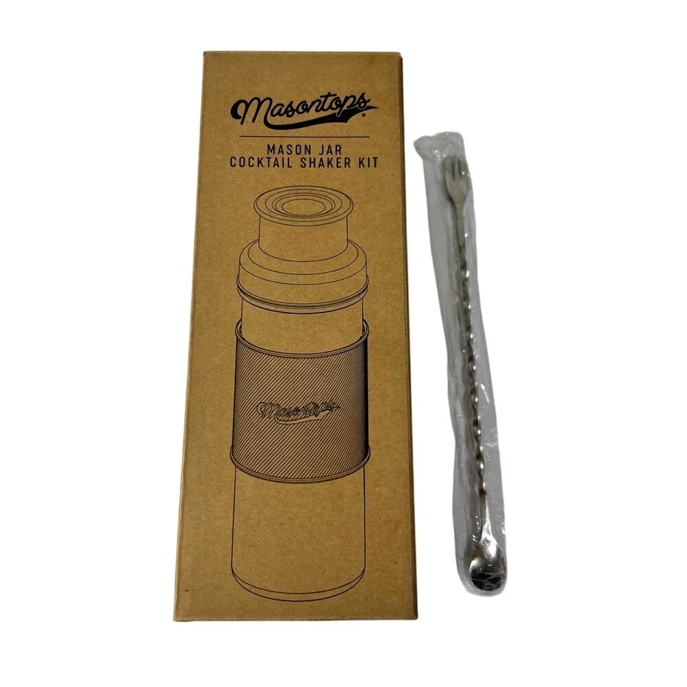 Brand New Masontops Mason Jar Cocktail Shaker‎ Kit